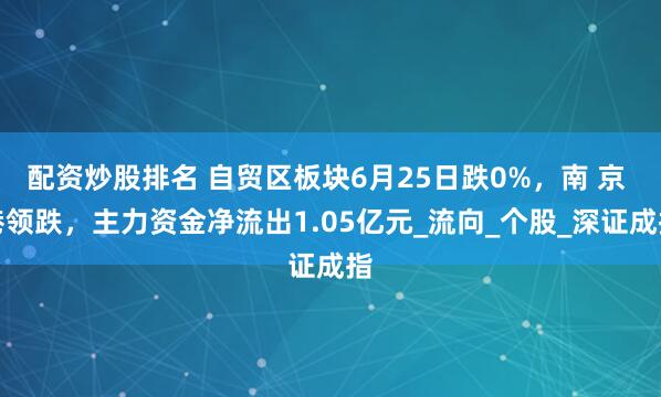 配资炒股排名 自贸区板块6月25日跌0%，南 京 港领跌，主力资金净流出1.05亿元_流向_个股_深证成指