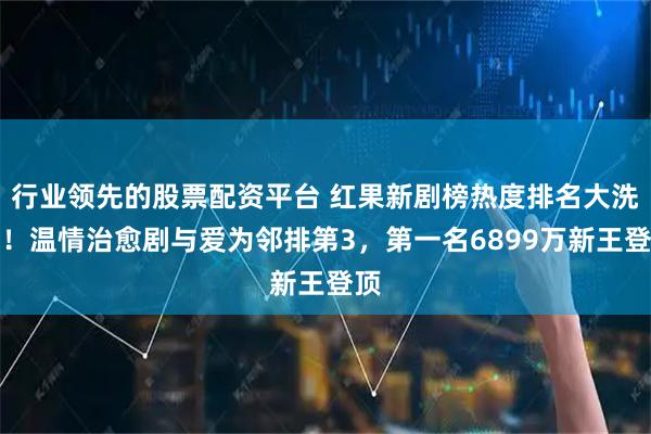 行业领先的股票配资平台 红果新剧榜热度排名大洗牌！温情治愈剧与爱为邻排第3，第一名6899万新王登顶